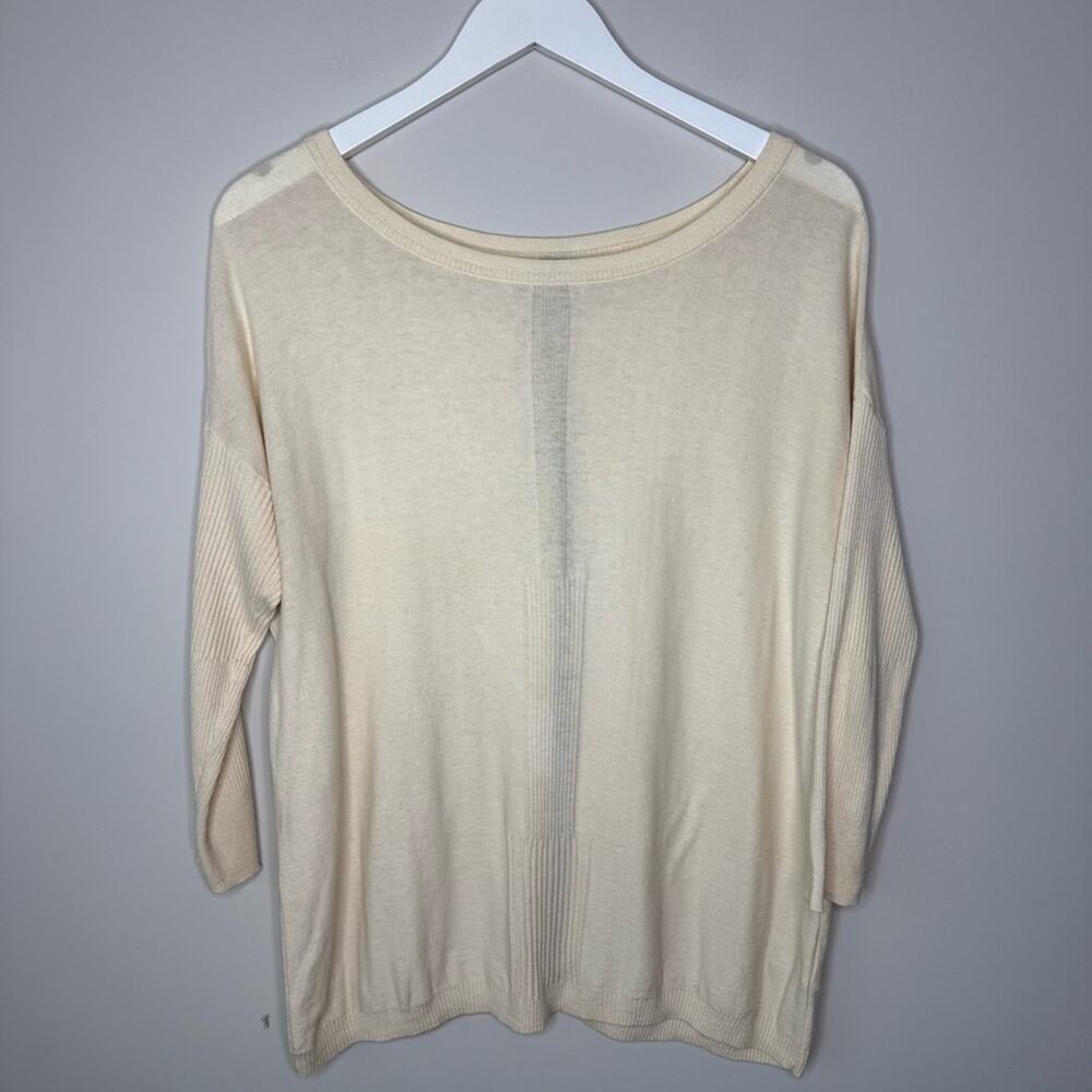 Nic + Zoe | Cream 3/4 Sleeve Sweater Size Small
